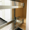 KKPL Kitchen Cabinet Side Mount Pull Out Basket With Glass Panel Storages