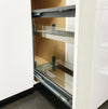 KKPL Kitchen Cabinet Side Mount Pull Out Basket With Glass Panel Storages