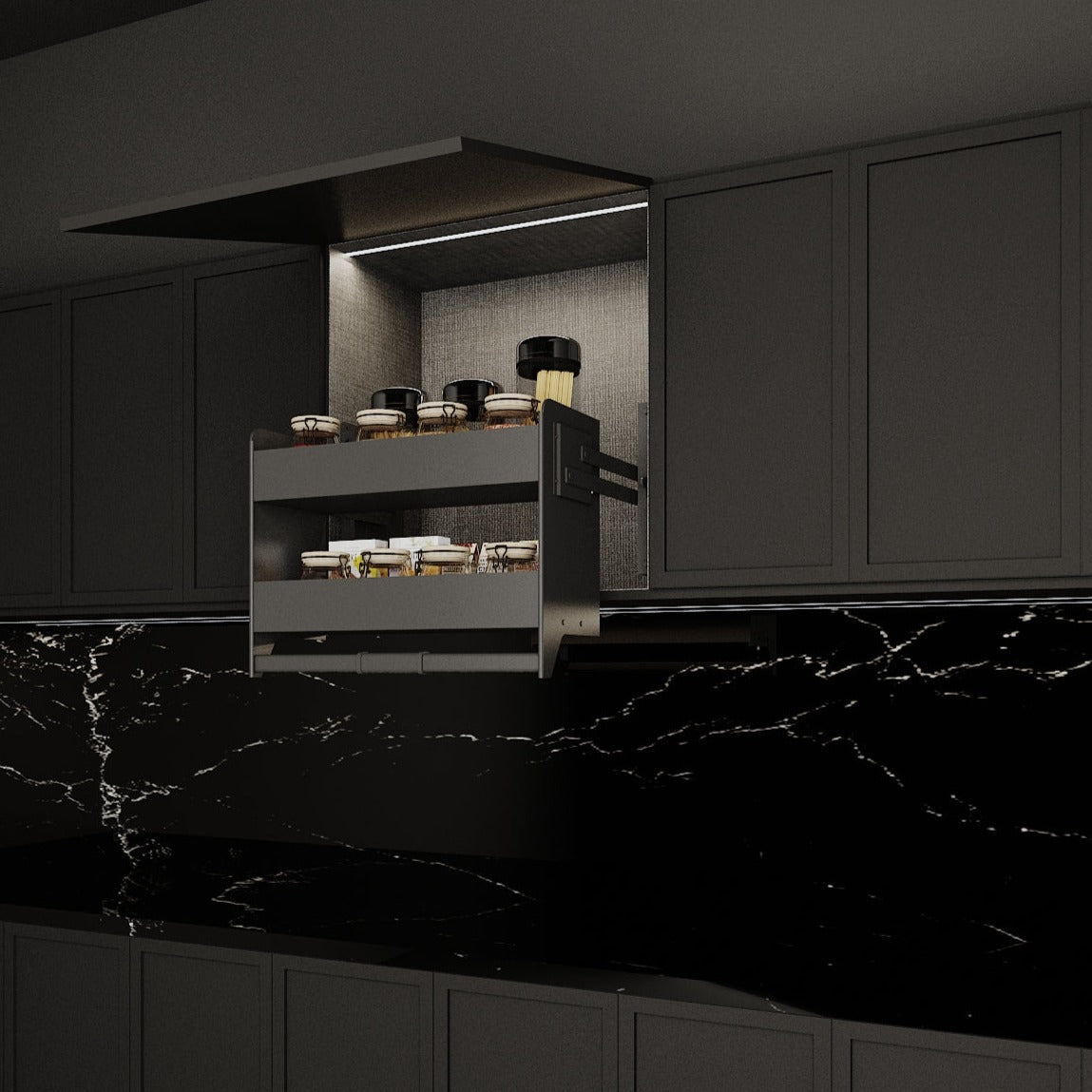 SMART EDEN CHESTNUT AUTOMATED ELEVATION SPICE RACK – Koncept Kreation