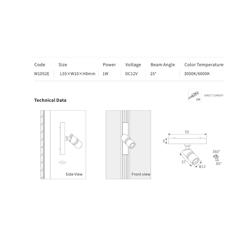 KLEOSMINI Cabinetry Track Lights