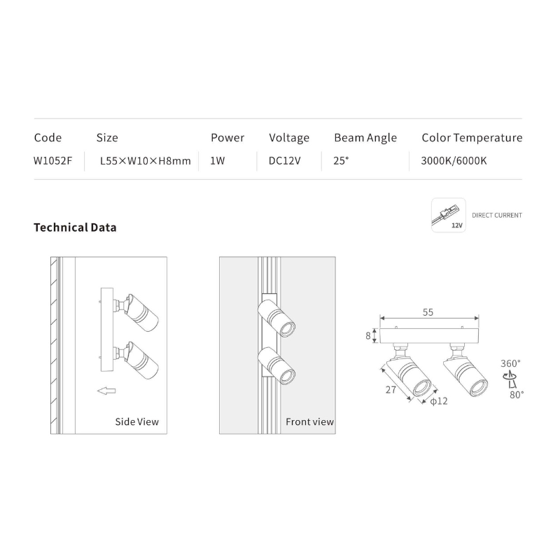 KLEOSMINI Cabinetry Track Lights