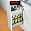 KKPL Kitchen Cabinet Under-Mount Narrow Pull Out Basket