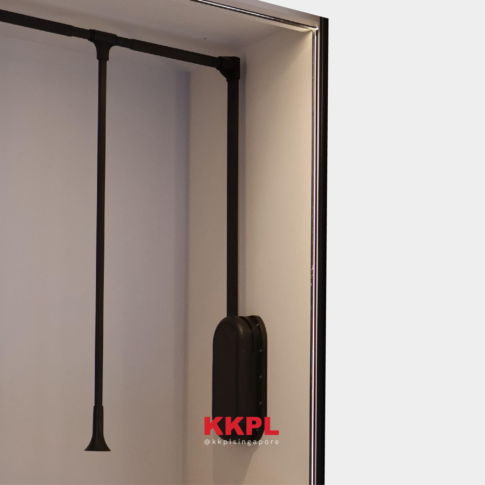 Pull down elevation clothes lifter - Mocha