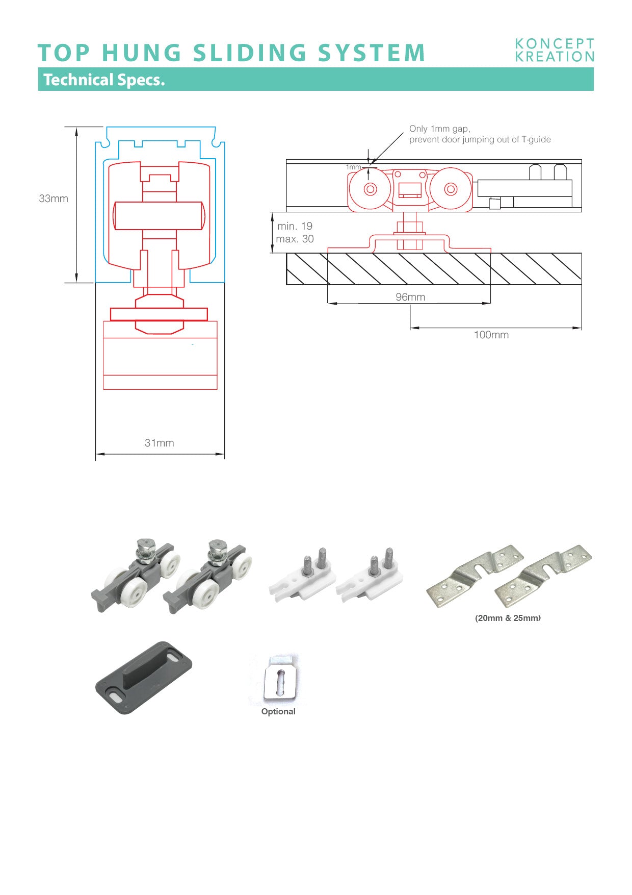 KKPL BELLO Top Hung Sliding System